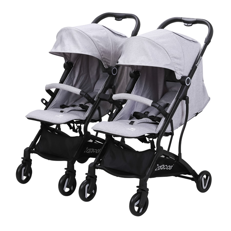 Xe đẩy đôi lắp ghép cho bé – Zaracos NORIO 9026 – GRAY + GRAY
