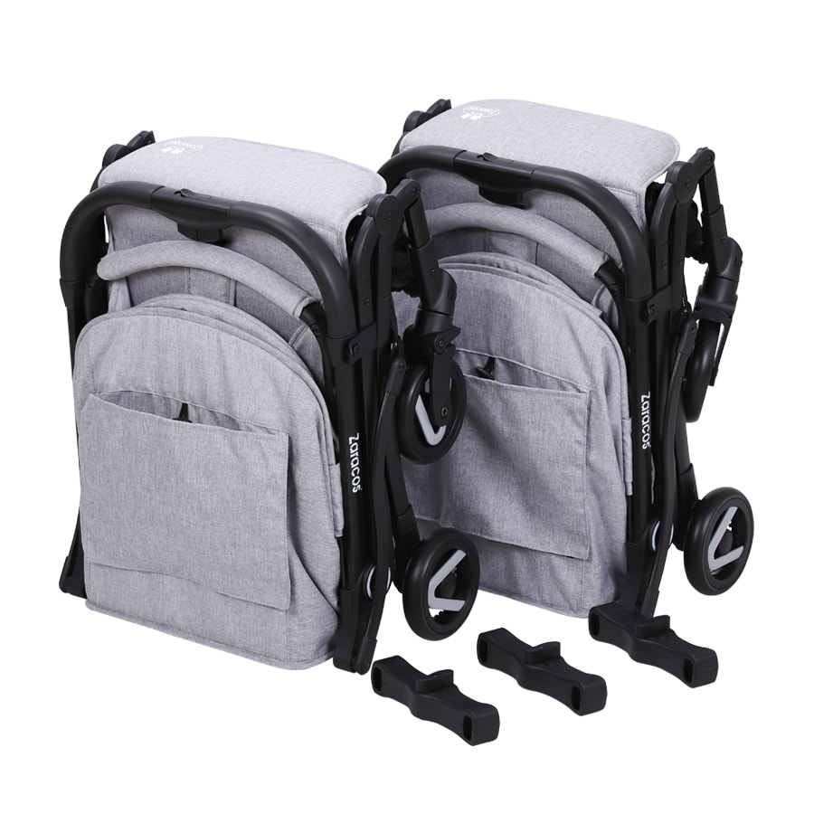 Xe đẩy đôi lắp ghép cho bé – Zaracos NORIO 9026 – GRAY + GRAY