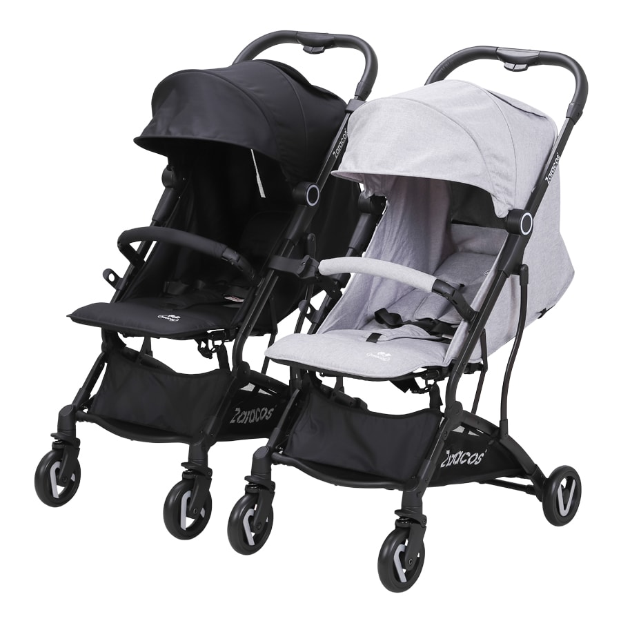 Xe đẩy đôi lắp ghép cho bé Zaracos NORIO 9026 – BLACK + GRAY