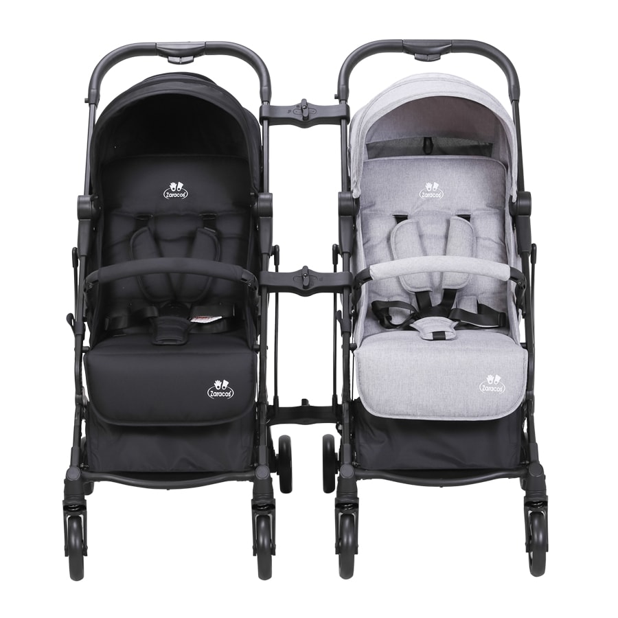 Xe đẩy đôi lắp ghép cho bé Zaracos NORIO 9026 – BLACK + GRAY