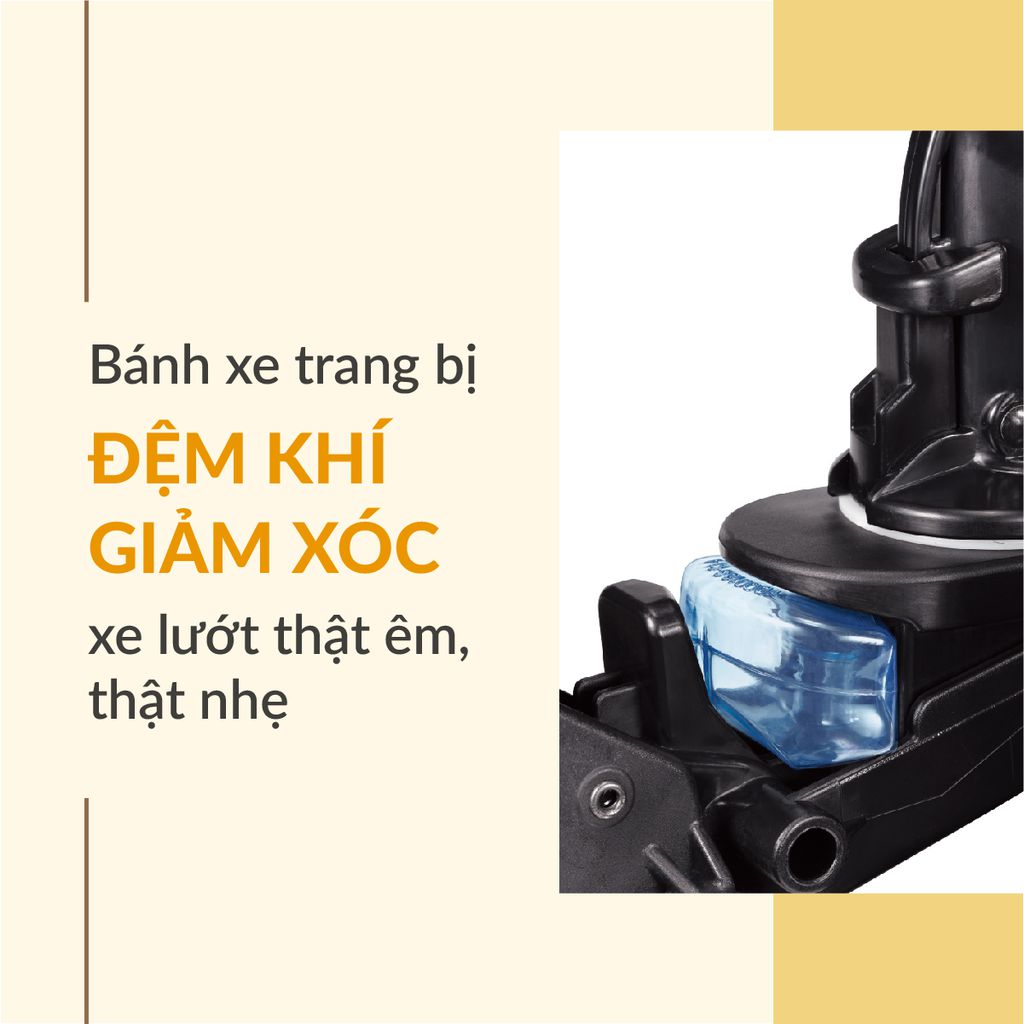 Xe đẩy Combi Sugocal Compact 4 bánh quay tự động - Màu đỏ