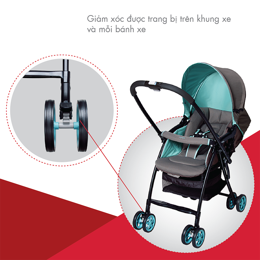 Xe đẩy trẻ em 2 chiều Aprica Karoon SX (màu xanh)