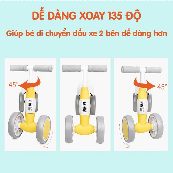 Xe chòi chân Nadle màu hồng