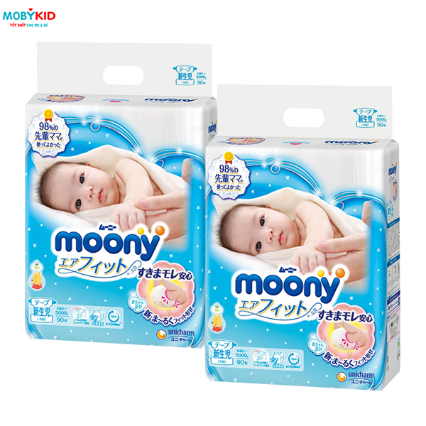 Giúp mẹ phân biệt bỉm Moony sơ sinh thật giả chi tiết và dễ dàng