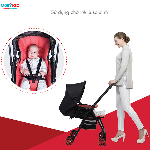Hướng dẫn mẹ sử dụng xe đẩy em bé đúng cách và an toàn